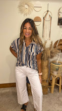 Load image into Gallery viewer, Mavrick top / brown striped/ basics / wear to work
