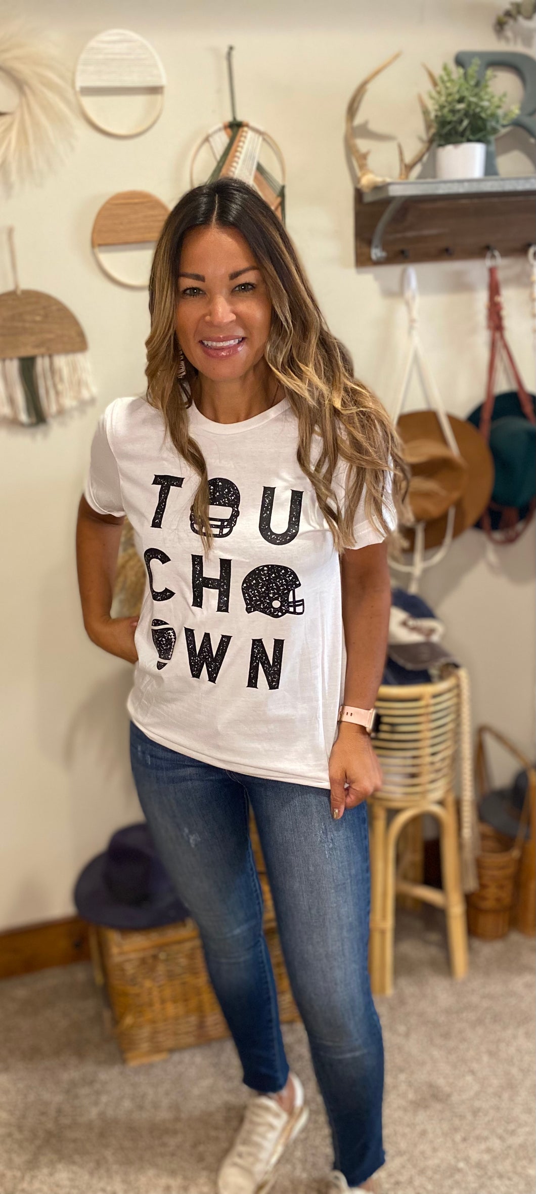Touch down screen print shirt