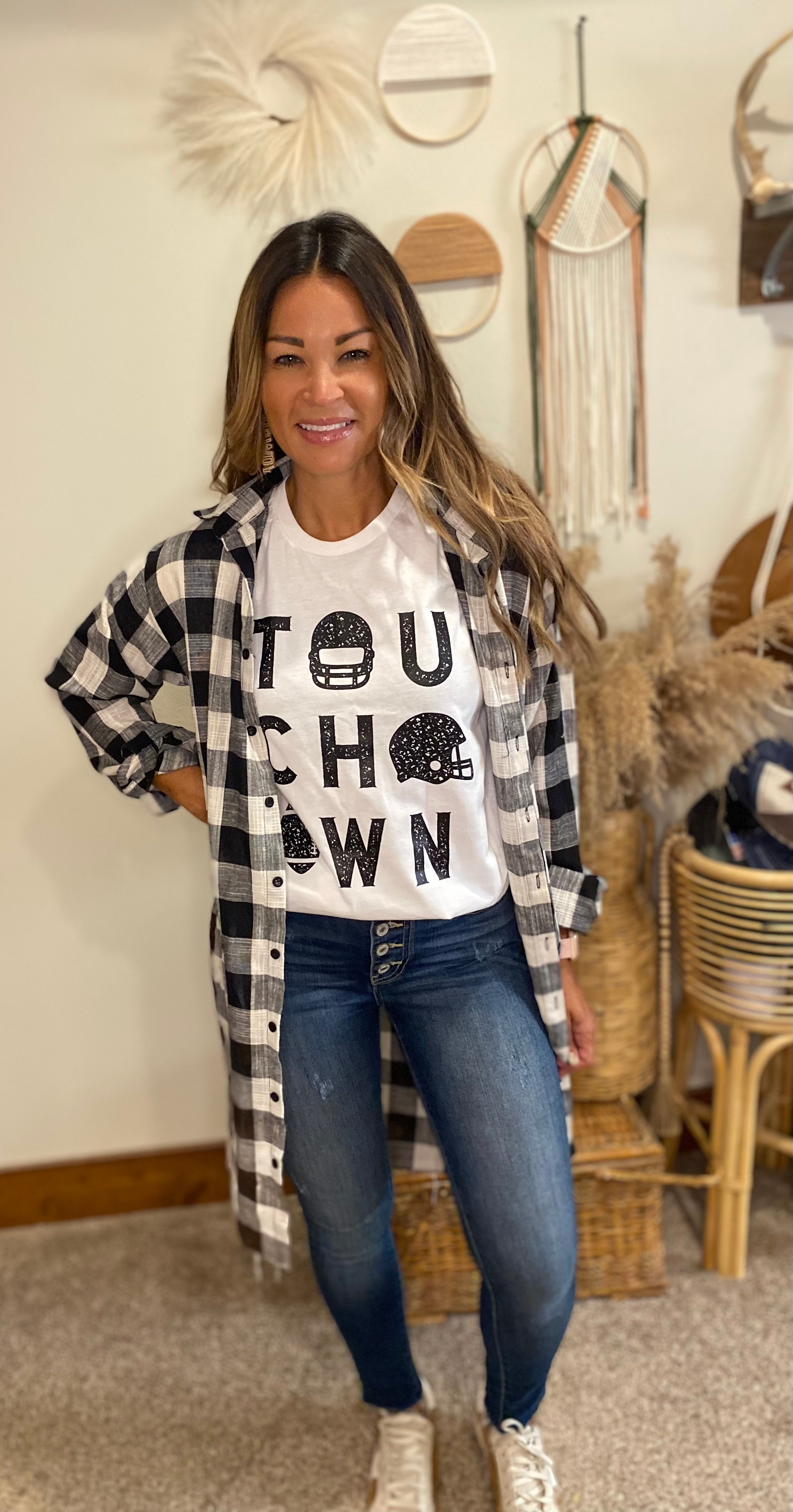 Touch down screen print shirt