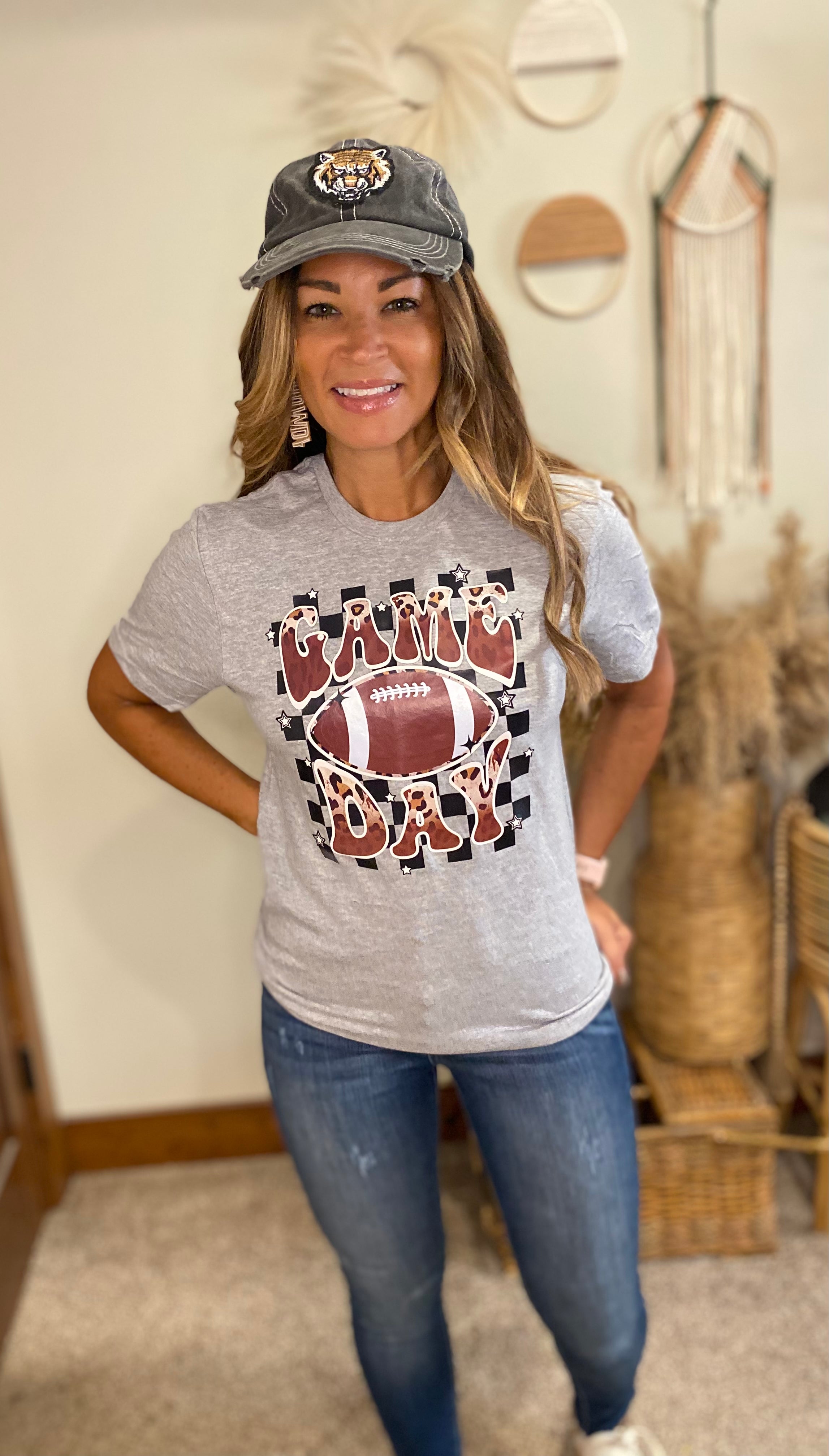 Game day screen print t shirt