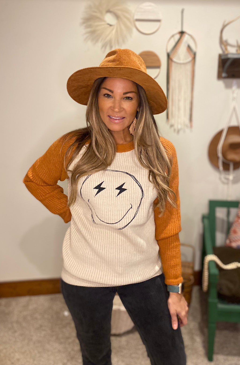 Smile sweater / brown