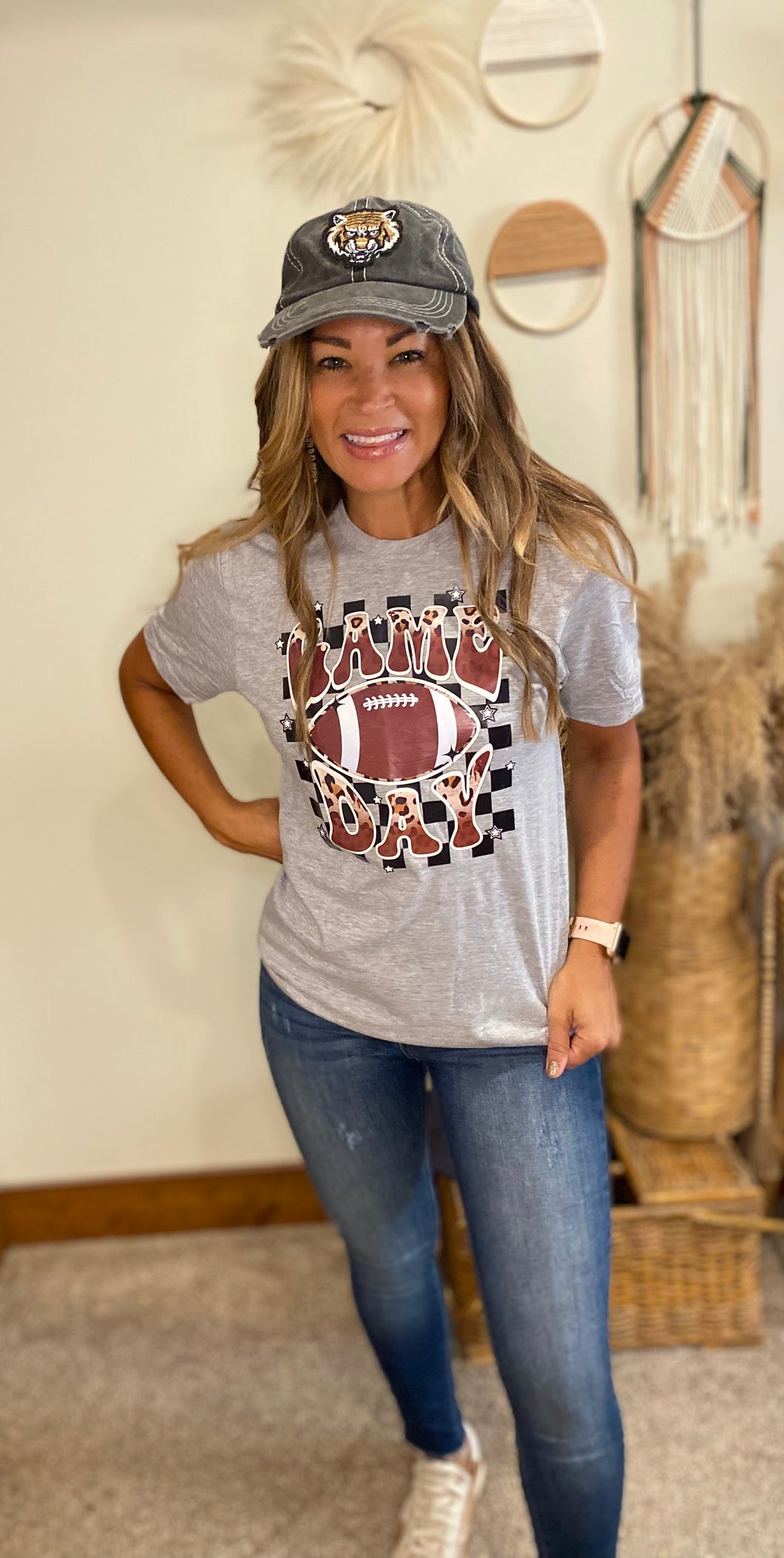 Game day screen print t shirt