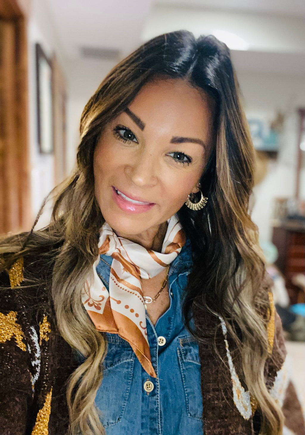 Scarf / western print