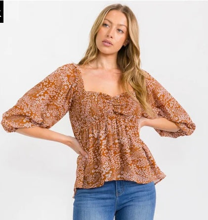 Laney peplum top