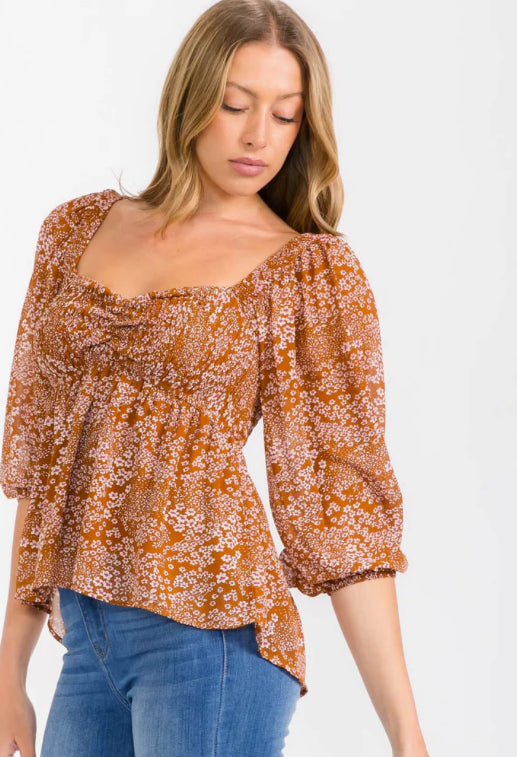 Laney peplum top