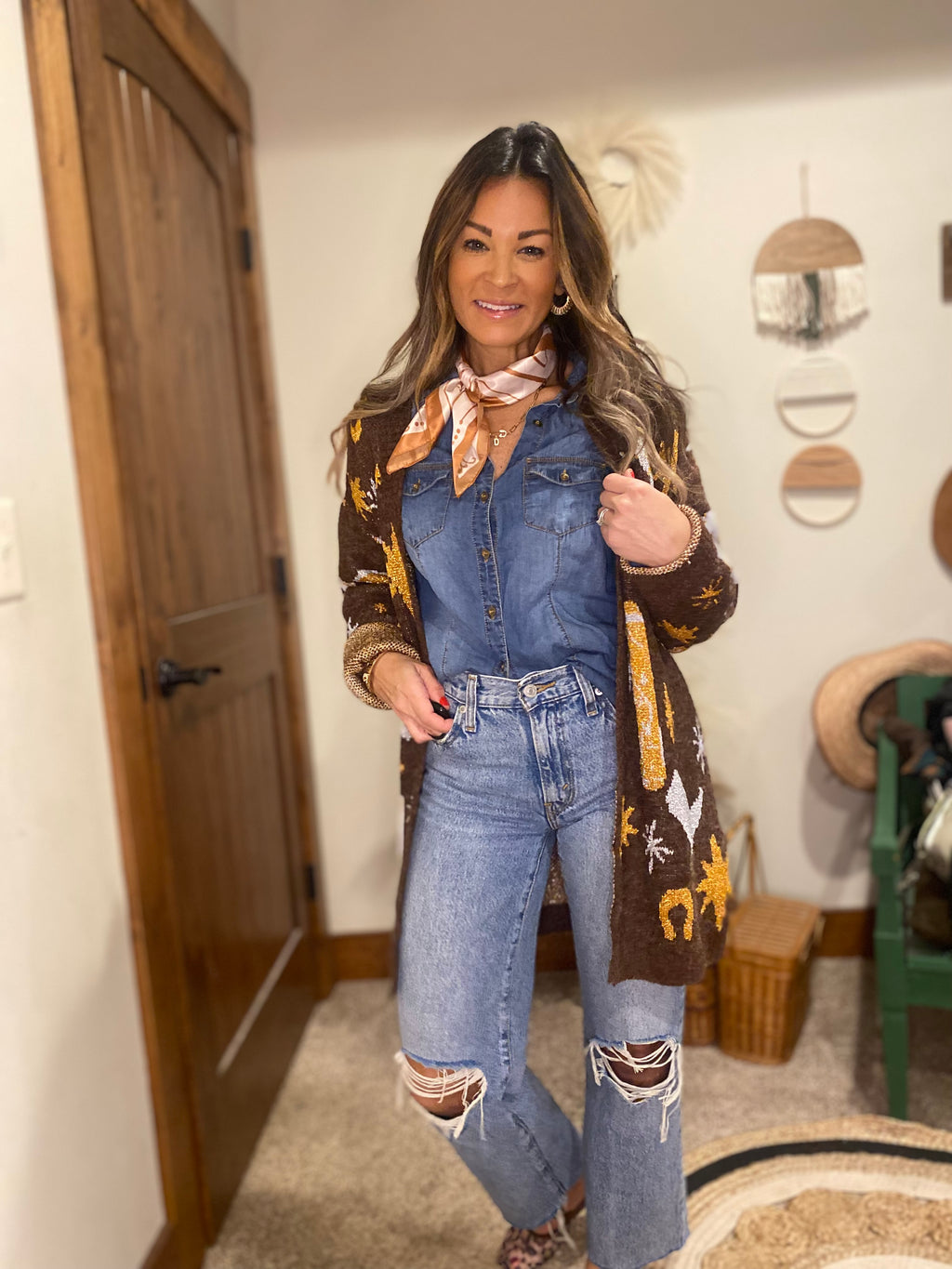 Scarf / western print