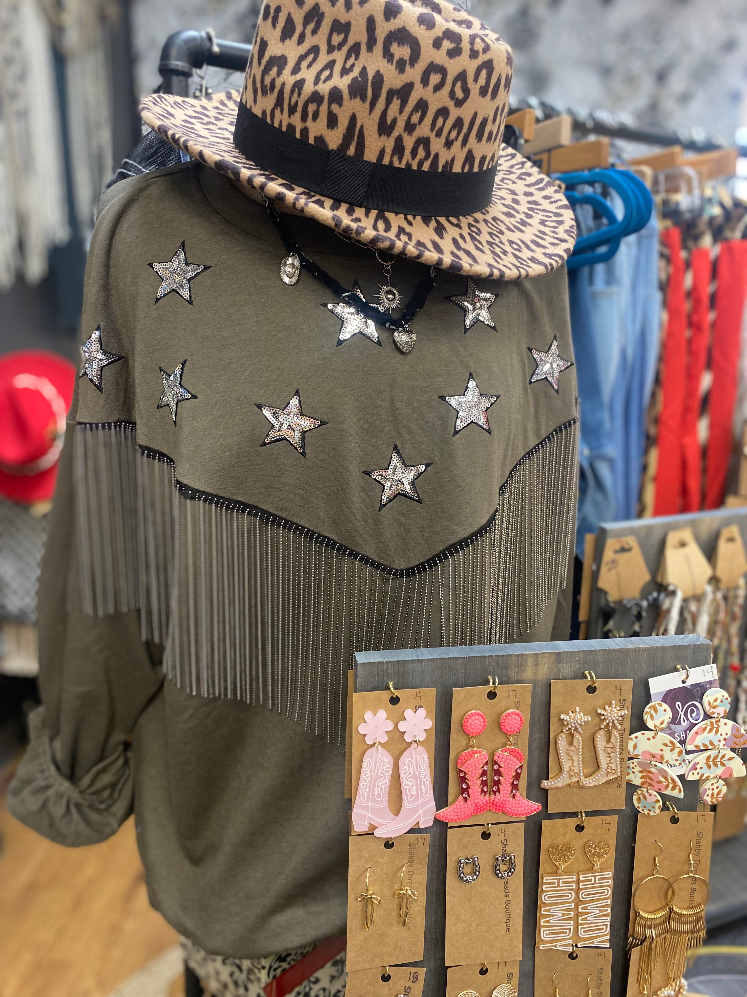 Leopard wide brim hat