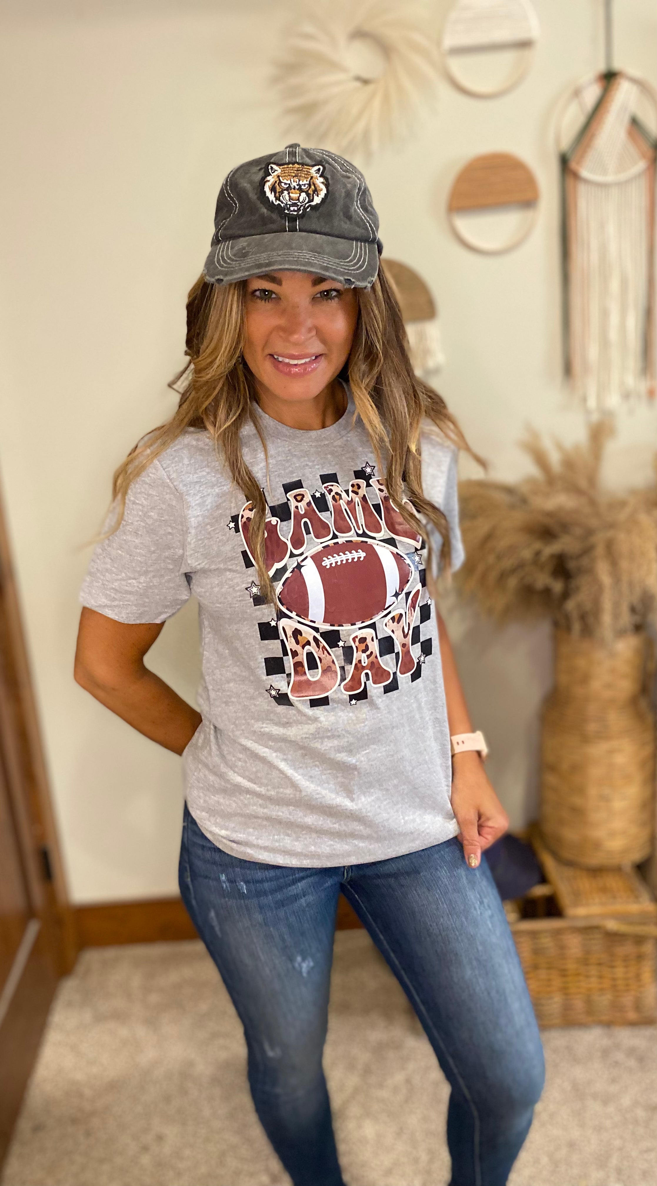 Game day screen print t shirt