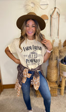 Load image into Gallery viewer, Farm fresh pumpkins screen print shirt
