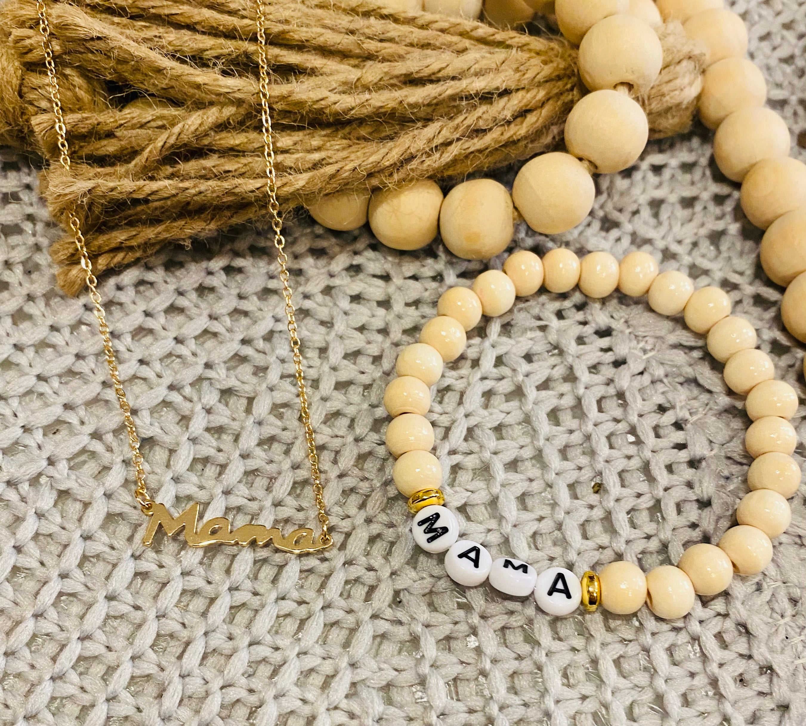 Mama necklace cursive/ mama merch