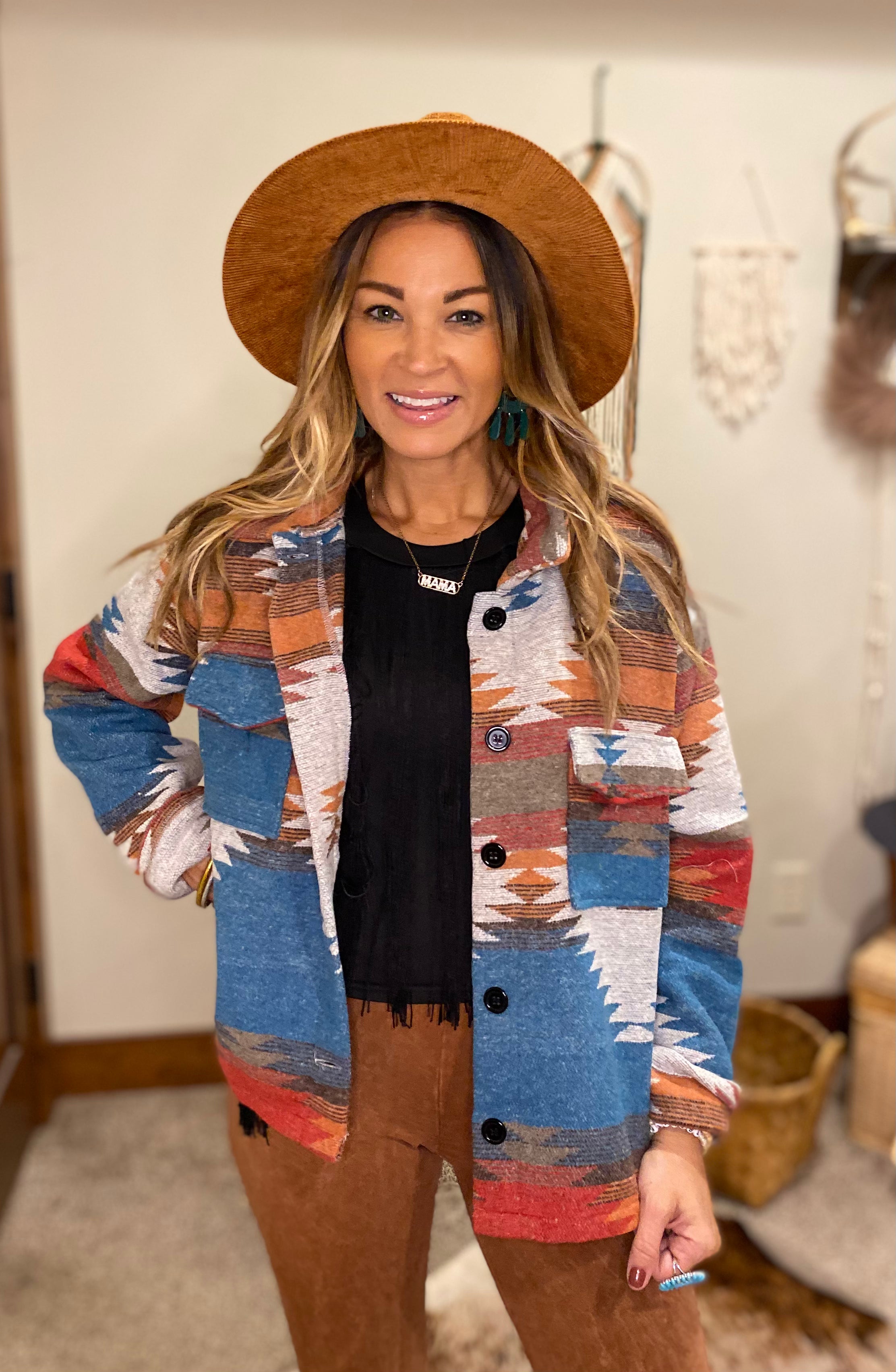 Aztec shacket