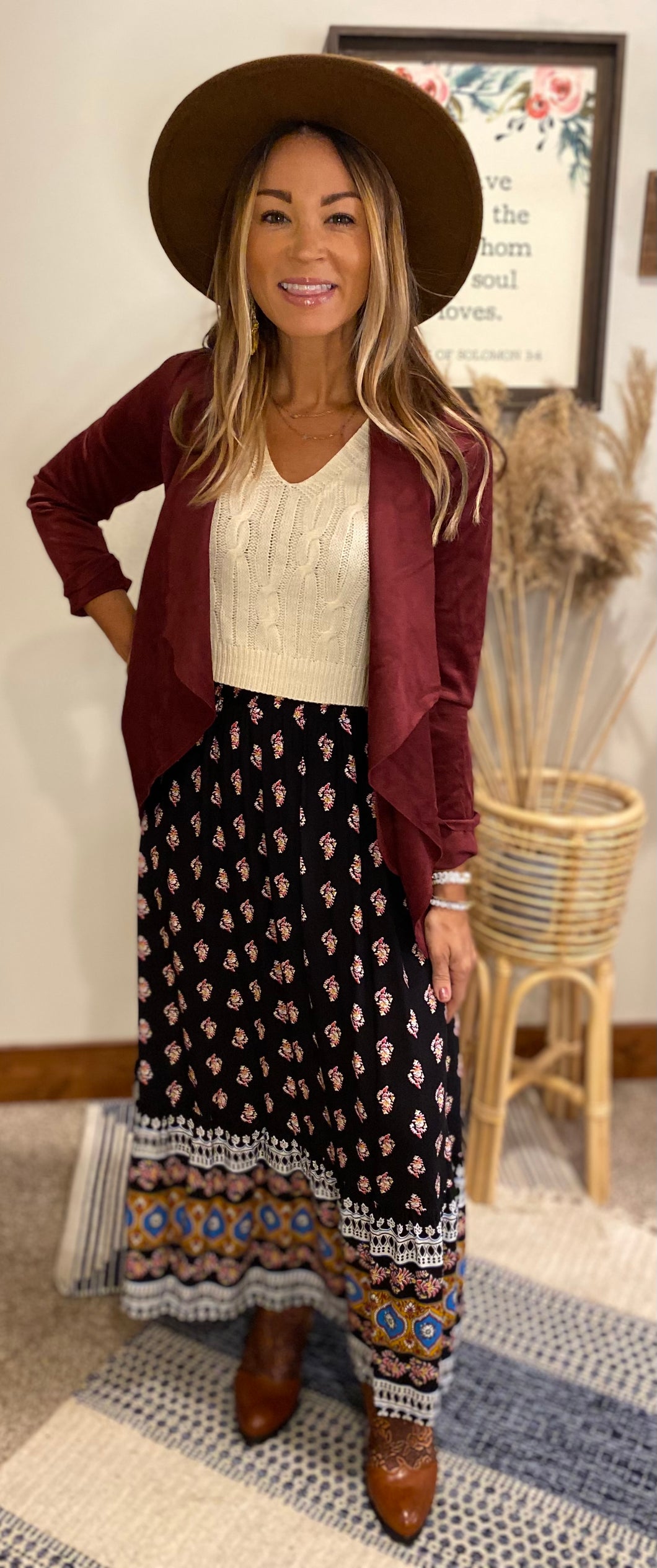 Saddie suede burgundy jacket