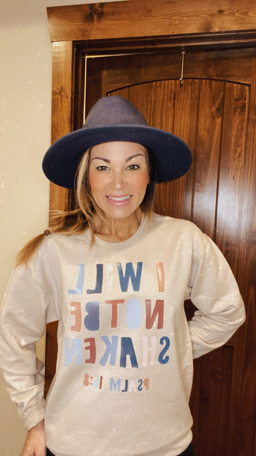 I will not be shaken pullover