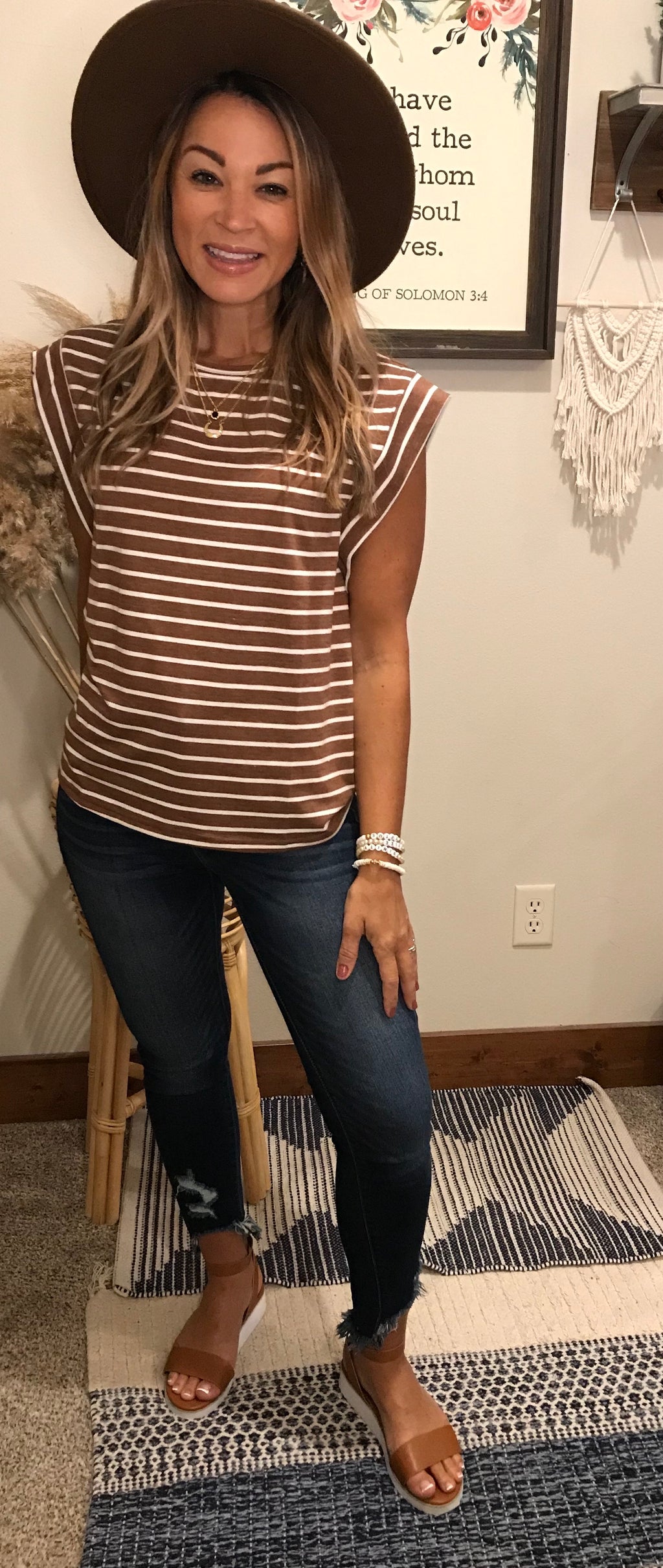 Trisha striped top