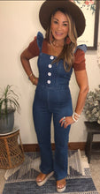 Load image into Gallery viewer, Denim overalls/ jumper
