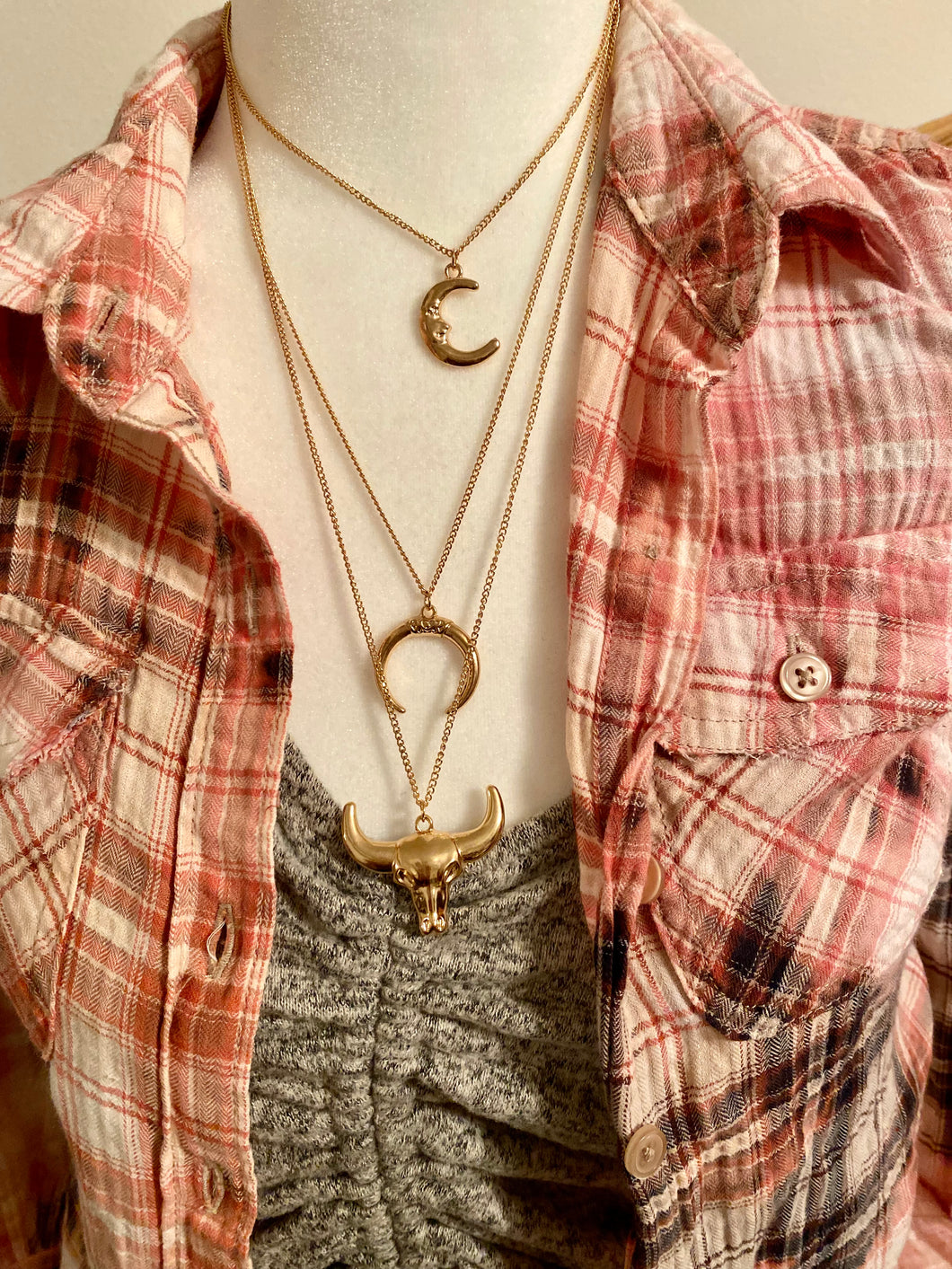 Katrina gold layered necklace 3 in one