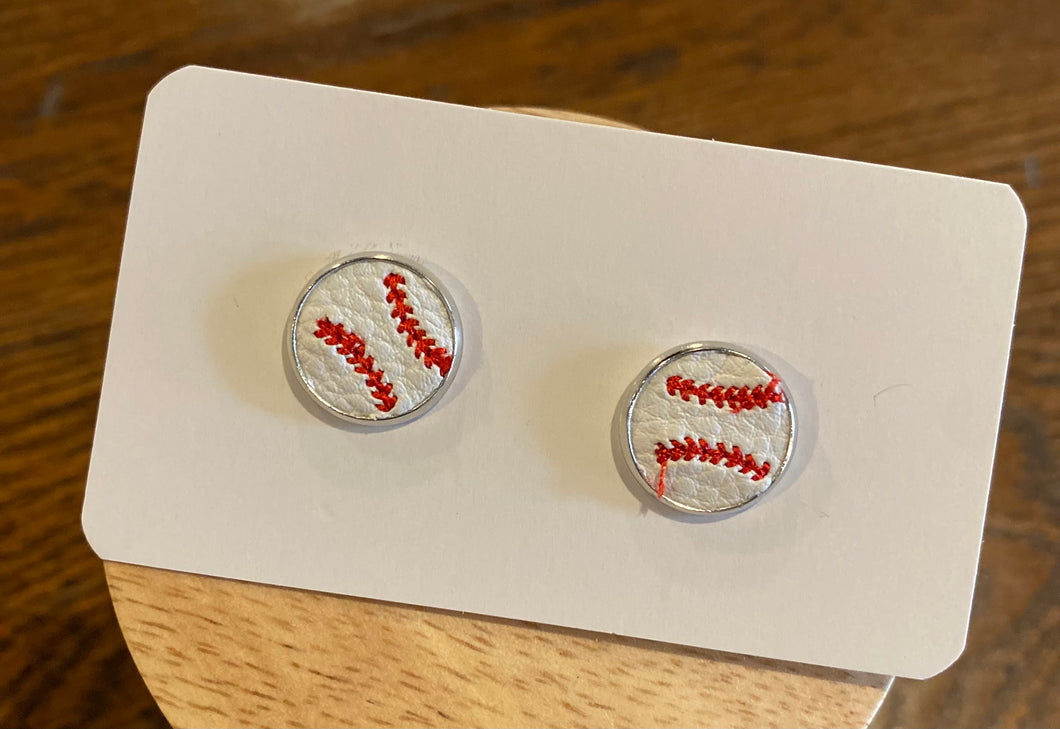Leather baseball studs