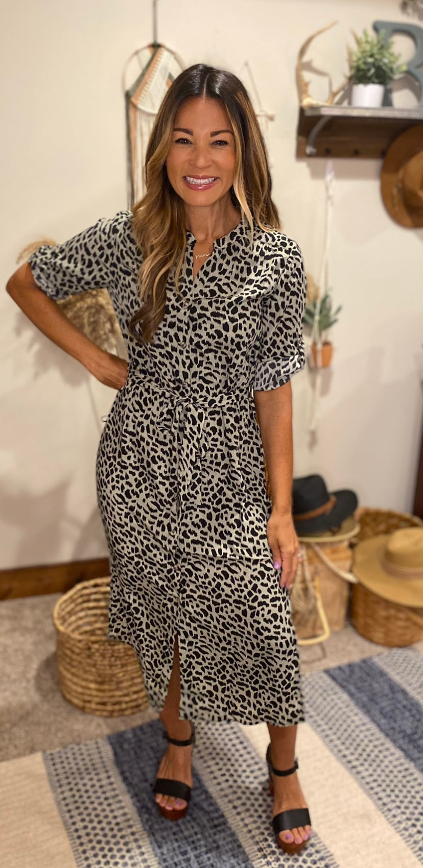 Mazzy spotted print dress