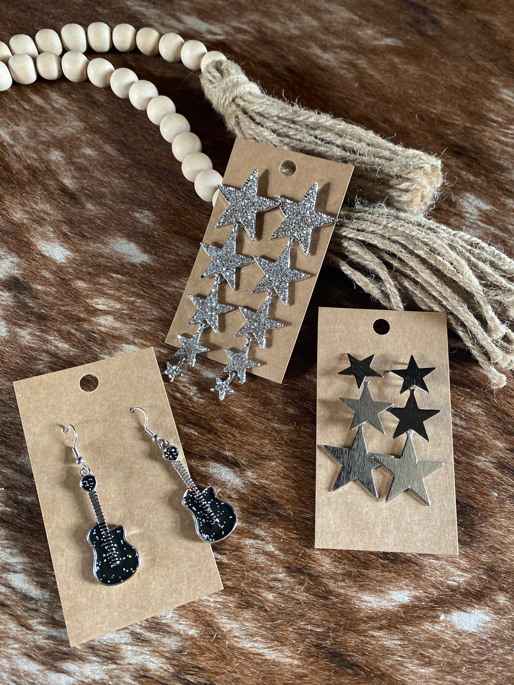 Double star earrings/ accessories/ concert ready