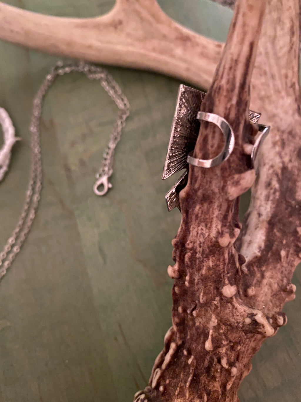 Thunderbird turquoise and silver ring