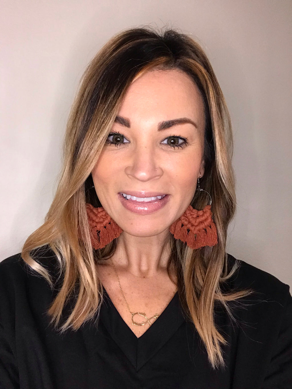Macrame boho earrings