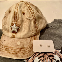 Load image into Gallery viewer, Star gaze distressed hat
