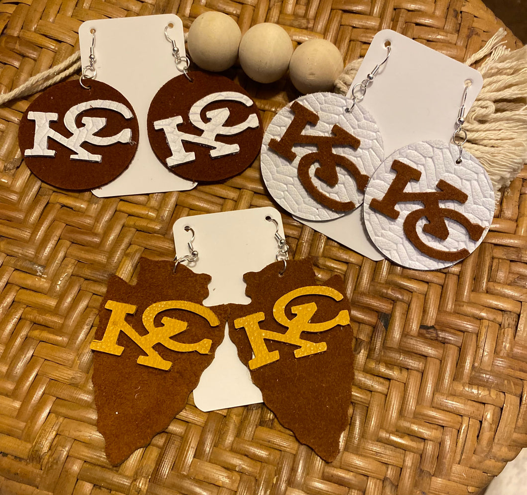 Kansas City earrings/ game day merch