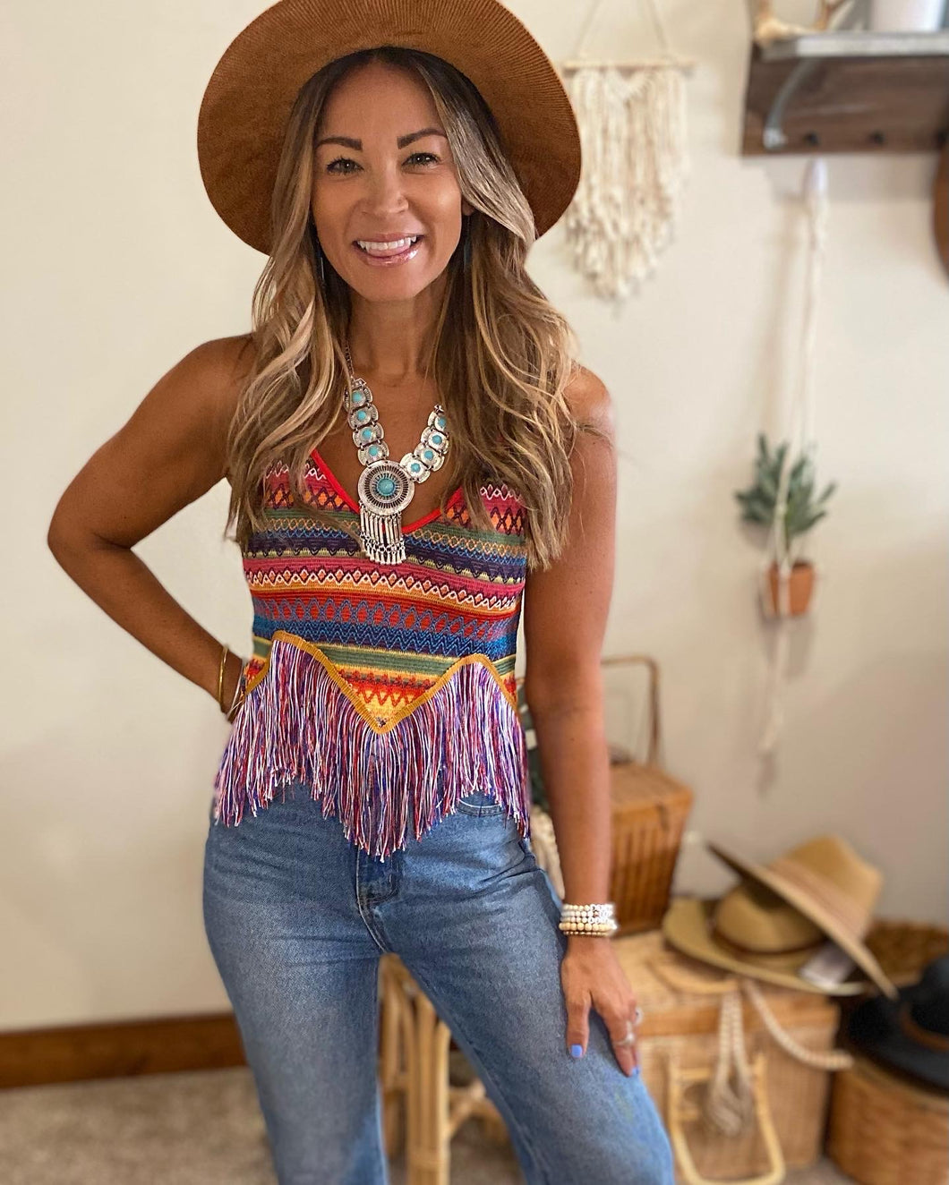 Fay fringe top/ concert outfit/ heading to Nashville