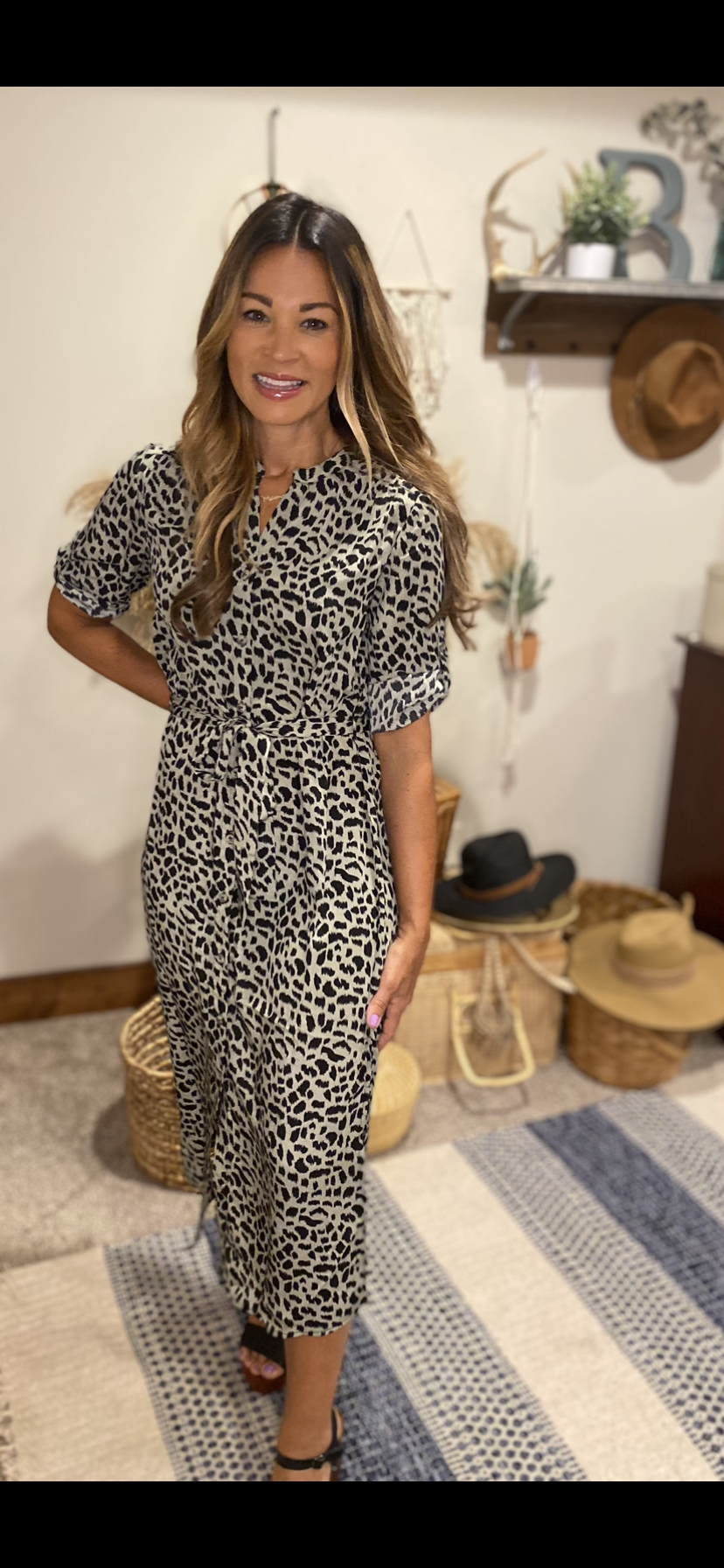 Mazzy spotted print dress