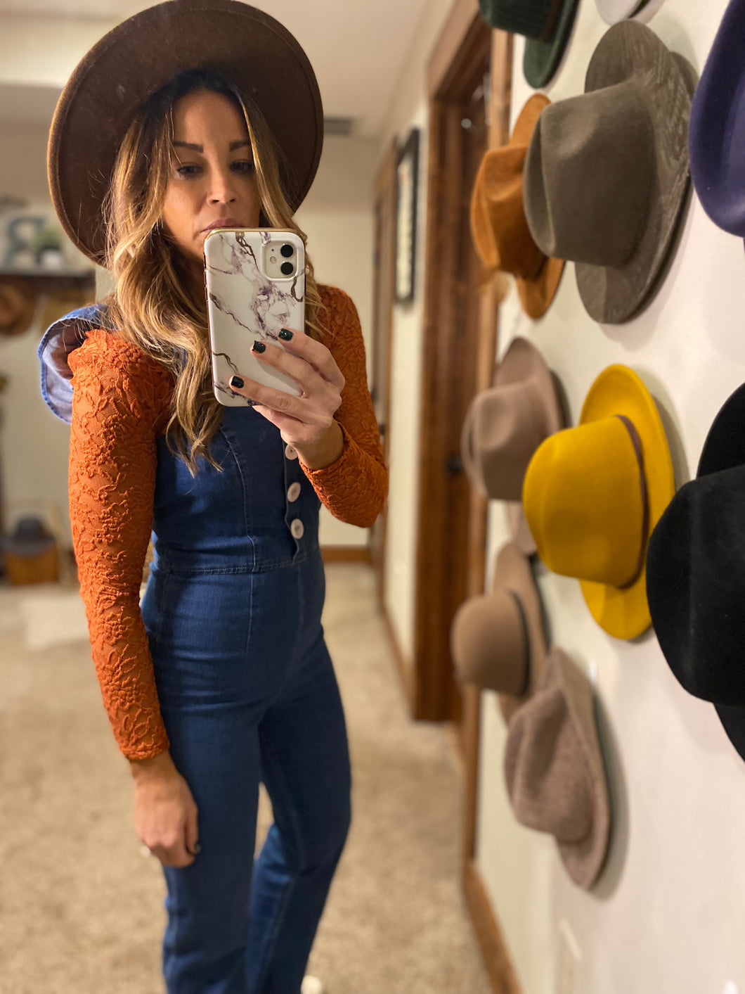 Lori Anne lace long sleeve layering top